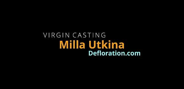  Teen on defloration Mila Utkina showing hymen